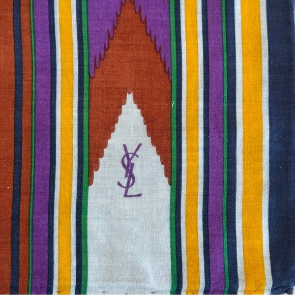 Yves Saint Laurent Multicolor Geometric Scarf - Picture 2 of 5